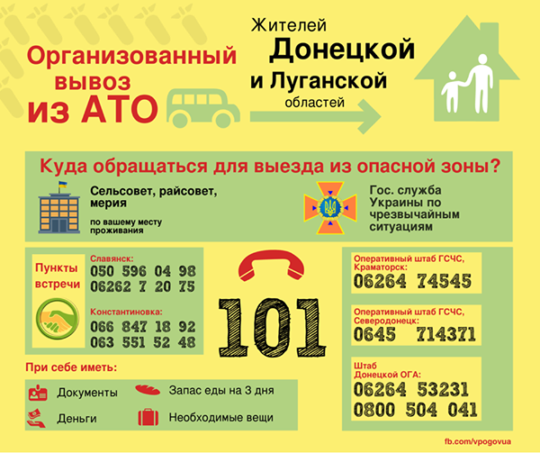 Організований виїзд із зони АТО