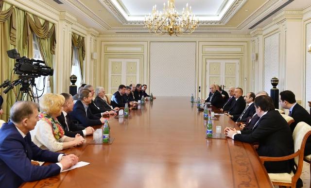 Голова ФПУ Григорій Осовий у складі делегації профспілок національних профцентрів зустрівся з Президентом Азербайджану Ільхамом Алієвим 