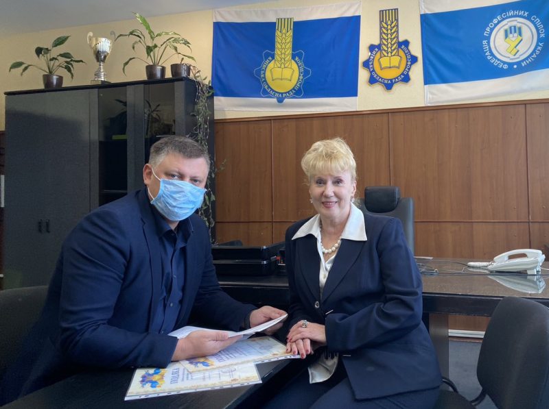 КИЇВЩИНА. Робоча зустріч голови Київоблпрофради з директором обласного Центру зайнятості
