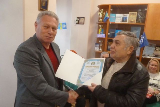 В Закарпатській облпрофраді колеги привітали з ювілеєм Василя Пазяка