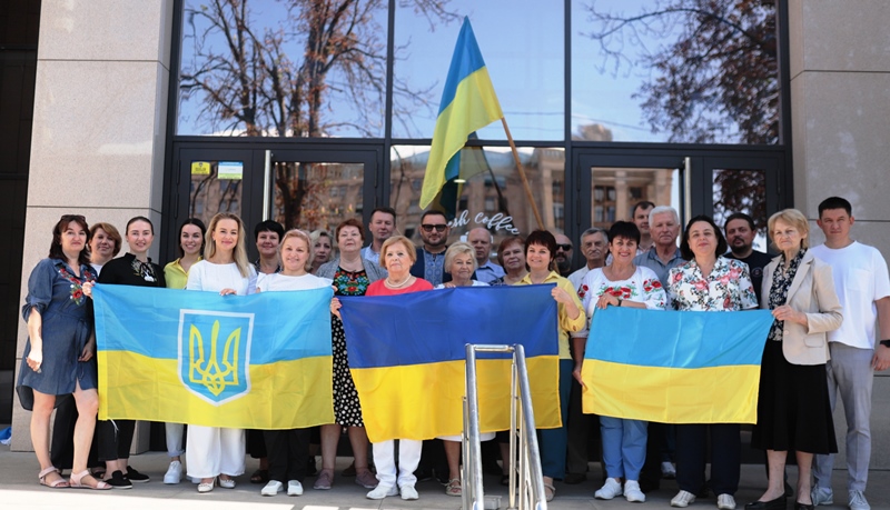 ФЛЕШМОБ ФЕДЕРАЦІЇ ПРОФСПІЛОК ДО ДНЯ НЕЗАЛЕЖНОСТІ УКРАЇНИ