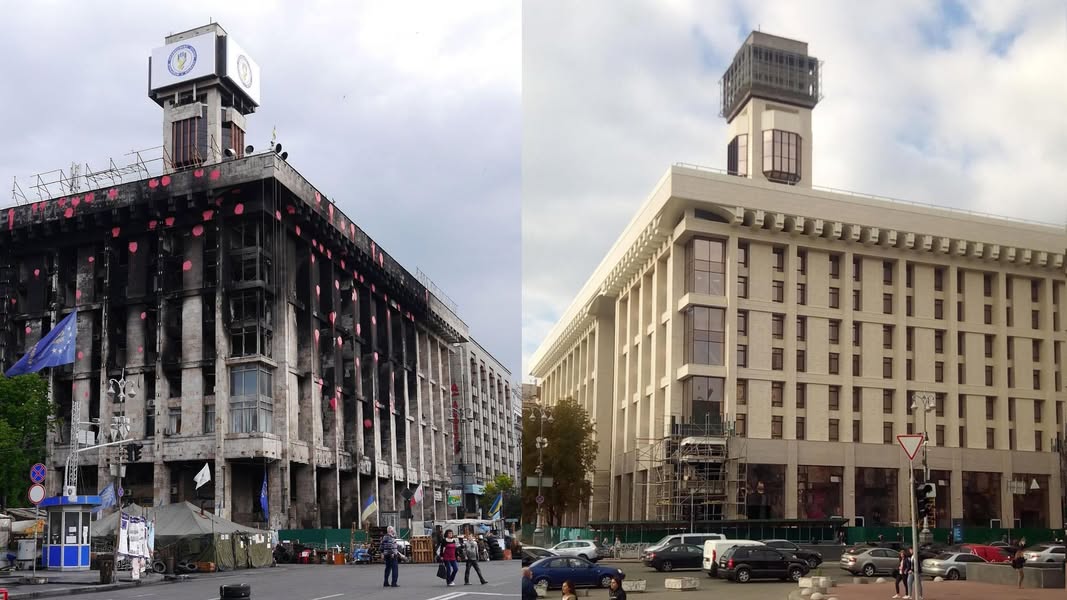 Будинок профспілок – символ Революції Гідності пройшов шлях від спустошення до відновлення