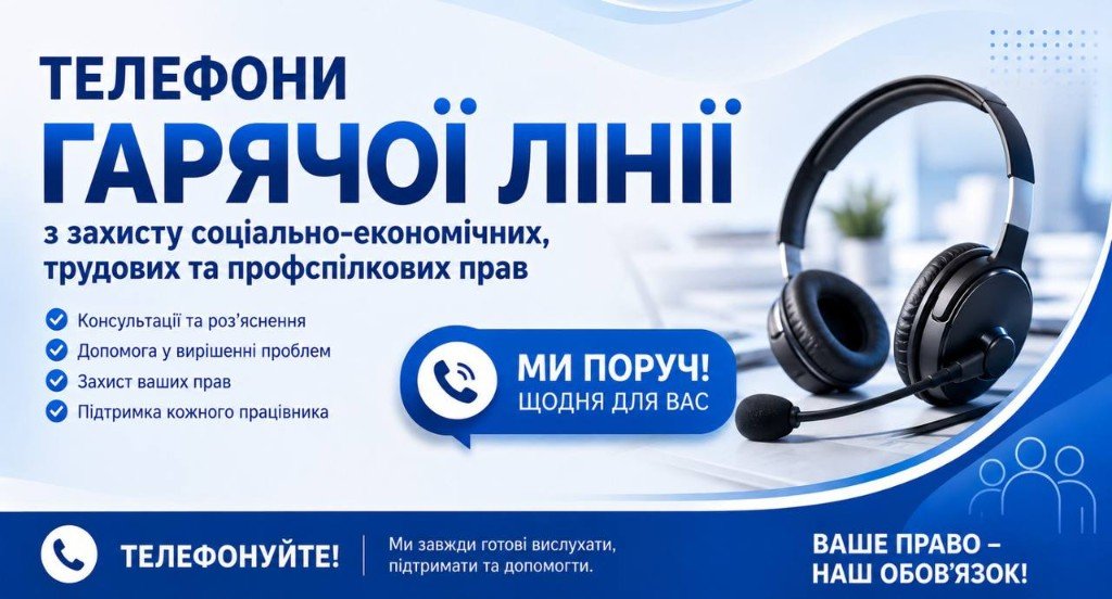 Гаряча лінія Федерації профспілок України (ФПУ)